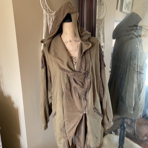 Free People Oversized olive Langdon look jacket S - Picture 7 of 10